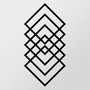 Wallity Geometry Escultura de pared Negra